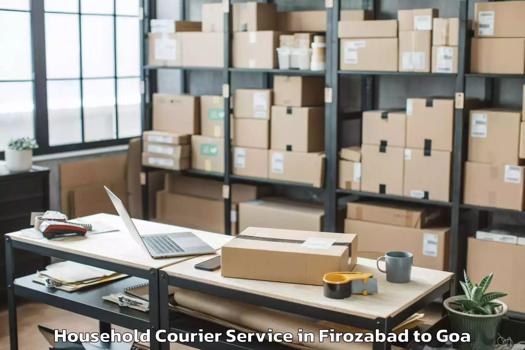 Easy Firozabad to Colovale Household Courier Booking